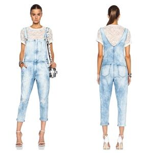 CURRENT/ELLIOTT Denim Ranchhand Overalls in City Bleach Size M